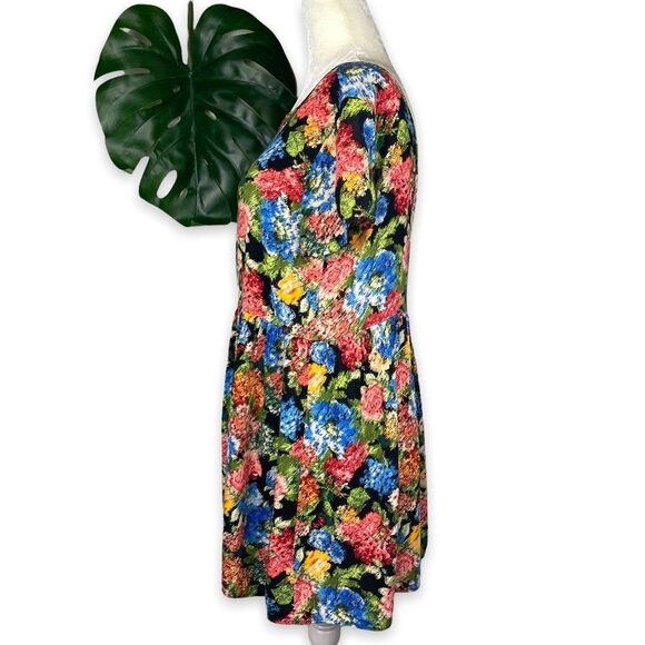 Forever 21 Y2K Watercolor Floral Tunic Dress - Picture 4 of 10